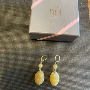 Cabi Cameo Carved earrings.